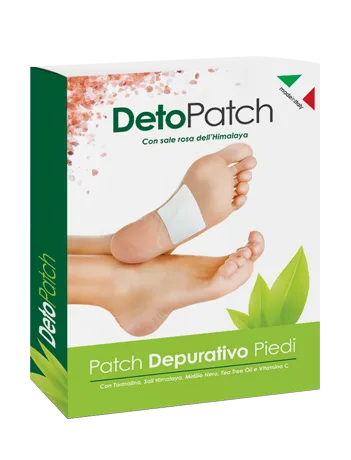 DetoPatch cerotti detox energizzanti al sale dell'Himalaya - confezione prodotto